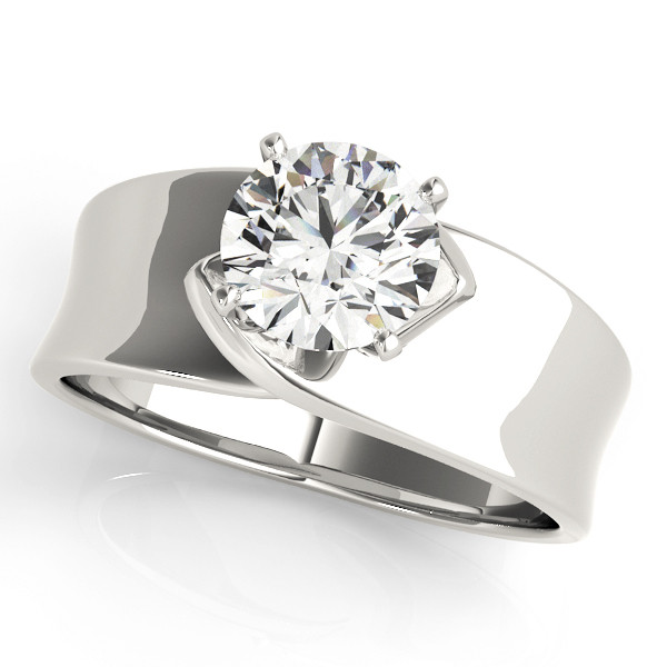 0.2 Ct Natural Round Cut Ozaine  Solitaire Diamond Rings in Silver 925